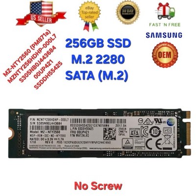 Samsung PM871a 256GB M.2 SATA SSD MZ-NTY2560 Lenovo OEM 00UP421 SSDDH55425