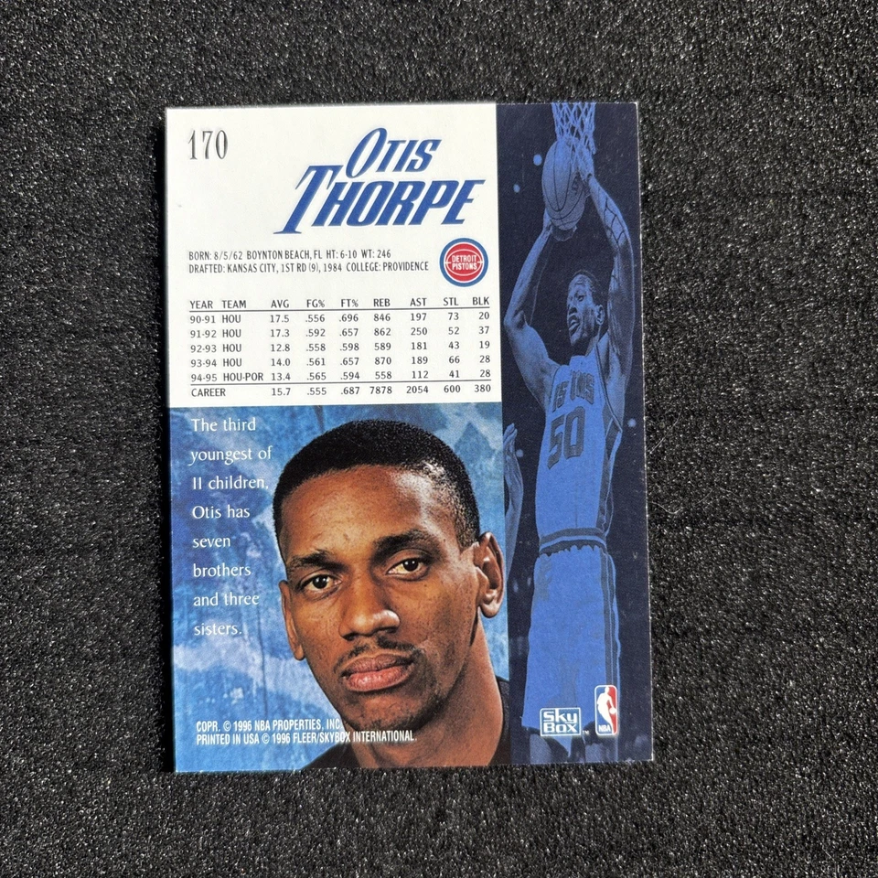 1995-96 Skybox Premium - Otis Thorpe #170 - Image 2 of 2