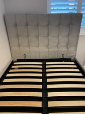 Alexis Ottoman Small Double Bed Grey, Spacious, Stylish Bedroom Storage