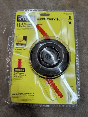 #ad #ad RYOBI REEL EASY AC053N1FH 2 in 1 Serrated Blade Head 4 Straight Shaft Trimmers $29.00