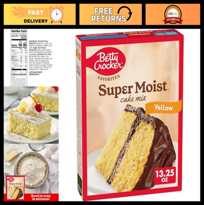 Super Moist Yellow Cake Mix - 13.25 oz (Pack of 4) - Perfect for Baking & Desser