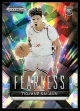 2024-25 Panini Prizm Draft Picks Fearless Prizms Ice #4 Tidjane Salaun - BSK