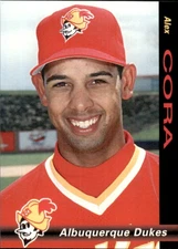 1998 Albuquerque Dukes Grandstand #3 Alex Cora Miami Florida FL NM Baseball Card