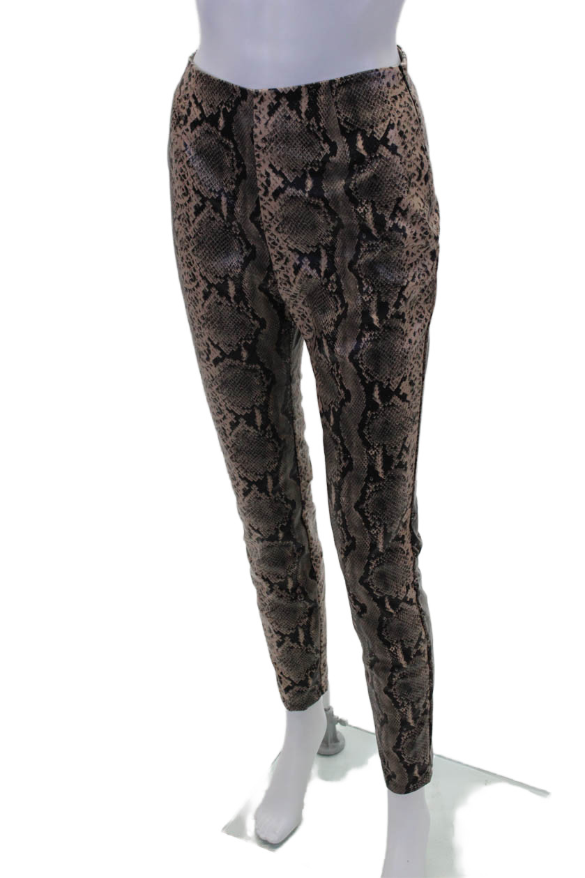 Superdown Womens Python Skin Print High Rise Skin… - image 2