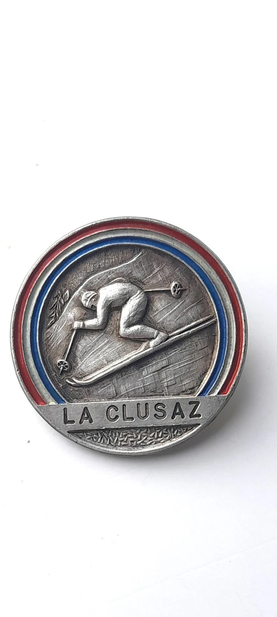 Ancien Insigne Ecole De Ski Pralognan - Vintage 1940/50 - Attache Cassée