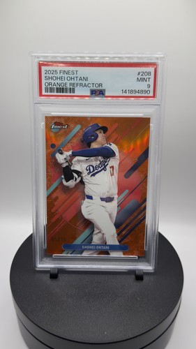2025 Topps Finest - Rare Shohei Ohtani #208 Orange Refractor /15