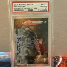 2020 Topps Chrome Zac Gallen Rookie Auto Gold Refractor /50 #RA-ZG PSA 10