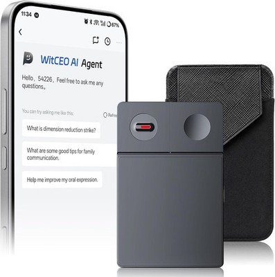 64GB AI GPT Voice Recorder - 4-in-1, Auto Transcription, 126 Languages