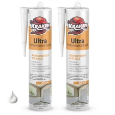 Waterproof Acrylic Latex Caulk for Windows & Doors - 2 Pack, 10.1 fl. oz.