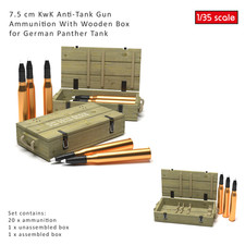 1/35 Scale 20 x Panther tank ammunition with 2 x Box 3d Printed