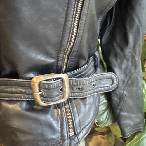 Scarlett Motorcycle Marlon Brando Women’s Lamb Leather Biker Jacket Size L Soft - Picture 9 of 17