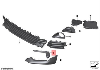 Genuine BMW F39 X2 16d 18d 18dX 18i 20d 20dX 20i 20iX Frame Right 51117429010