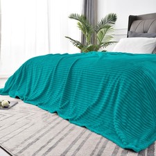 BEDELITE Fleece Blanket King Size   3D Ribbed Jacquard Soft and Warm Decorati...