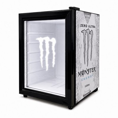 (BRAND NEW) White Monster Energy Mini Fridge | LIGHT UP | MESSAGE FOR DETAILS!