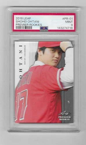 2018 LEAF PREMIER ROOKIES SHOHEI OHTANI PR-01    PSA 9 MINT HOT CARD