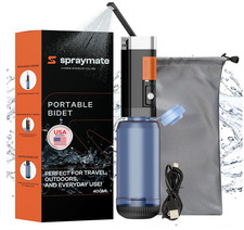Portable Bidet for Travel Rechargeable Electric Travel Bidet Sprayer w/ Adaptor