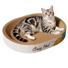 Extra Large Cat Scratcher Bed 21.6x15.7x3.5 In Anti-Tip Cardboard Lounge
