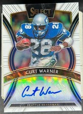 2019 Panini Select - Signatures Curt Warner #SP-CW White Prizm /35 Auto