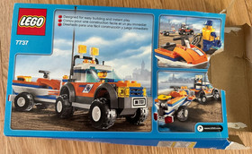 LEGO CITY 7737 Coast Guard 4WD & Jet Scooter 2008 INCOMPLETE w BOX  INSTRUCTIONS