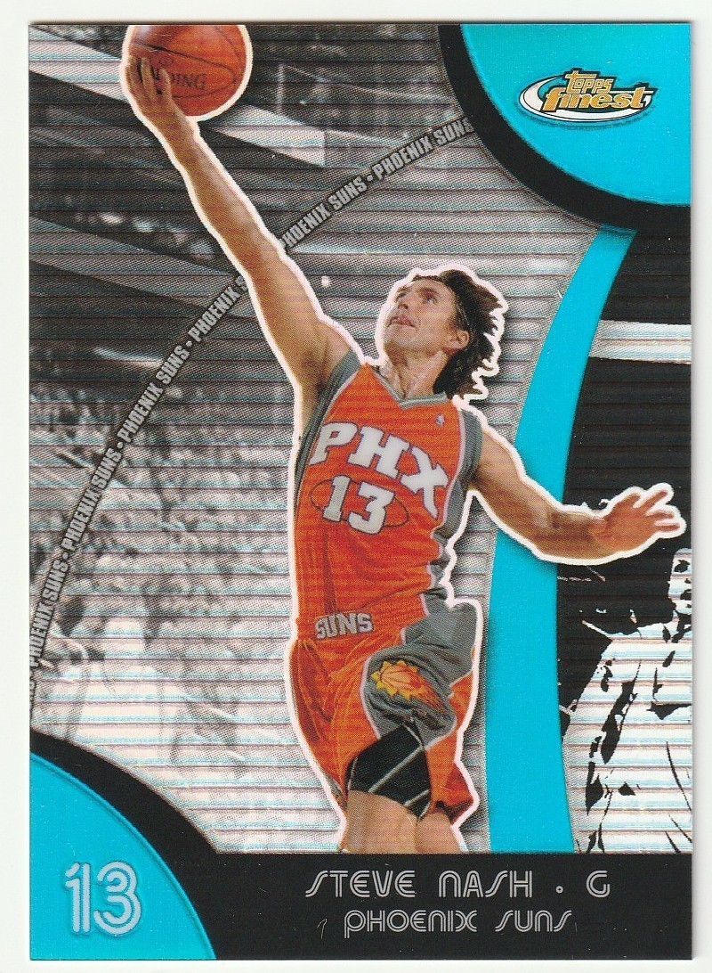 STEVE NASH 2007-08 FINEST #13 - BLUE REFRACTOR #026/199 - PHOENIX SUNS - HOF