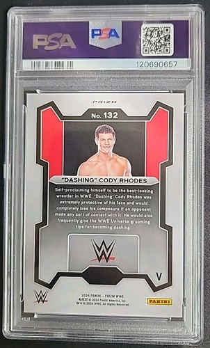 Dashing Cody Rhodes 2024 Prizm WWE Under Card Variation #132 WWE PSA 10 - Picture 2 of 2