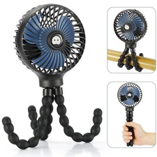 snawowo Mini Handheld Personal Portable Fan, Baby Stroller Car C-Black