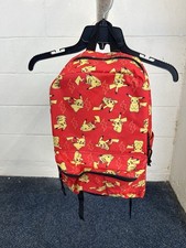 Image of Original Pokémon Pikachu Lightning Bolts Red Backpack 2023 New without tags