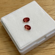 Genuine Red Labradorite-Andesine Oval Set 6x4mm(.75cts)