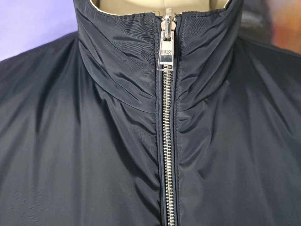 🔥 HUGO BOSS Wendbare Übergangsjacke 2in1 – Marineblau / Weiß – Gr. 106 (Langgrö - Bild 3 von 4