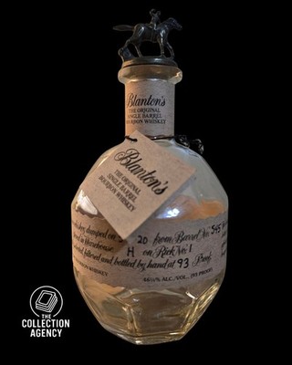Blanton's Kentucky Bourbon Whiskey Bottle with Topper Letter S