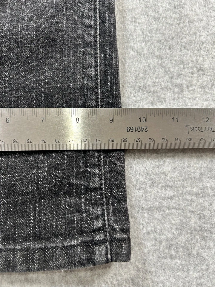 VTG Robins Jeans Mens 40x32 Black Studded Long Flap Designer USA (TAG 42) - Image 4 of 4