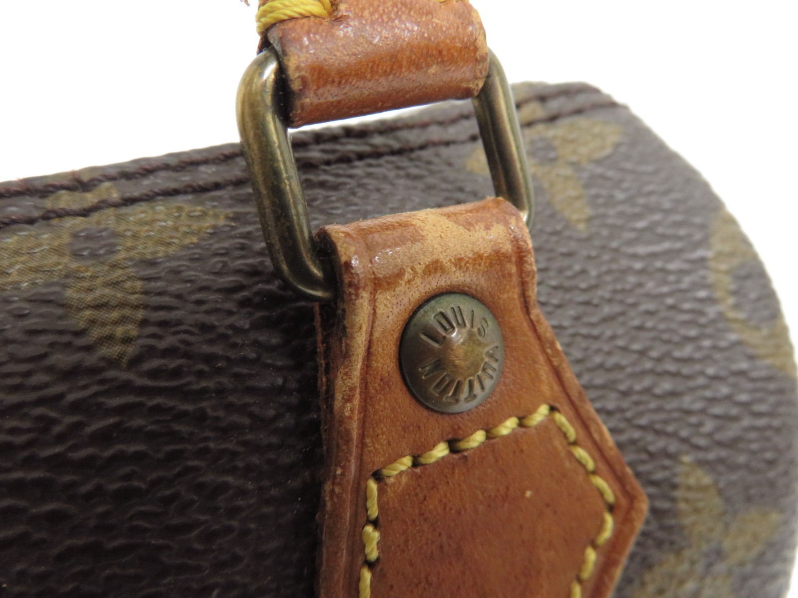 Authentic Louis Vuitton Monogram Mini Speedy Hand Bag F#47717