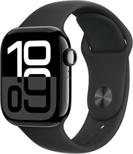 Apple Watch Series 11 46mm Cel Jet Black Case w Black Sport Band S/M MFC24LW/A