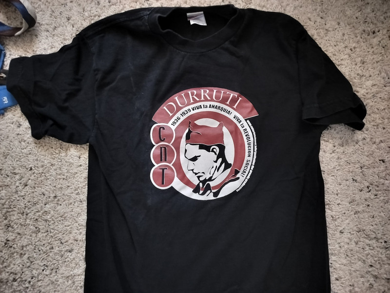 Durruti Black T Shirt Medium