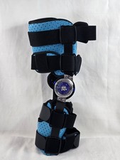 Adjustable ROM Hinged Knee Brace Post-Op ACL MCL PCL Support Orthosis Blue