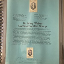 USPS Souvenir First Day Of Issue Commemorative Stamp 6/10/82 Dr. Mary Walker 20c