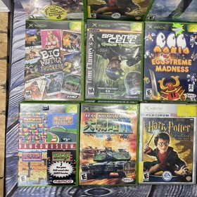 Xbox Video Games Lot Of 60 - Untested / 1 Xbox Brand Cd Holder Some Cases.