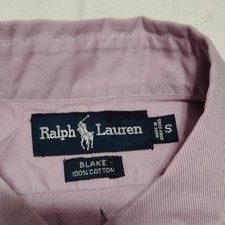 Vintage Ralph Lauren Blake Men's S Purple Solid Cotton Button-Down Long Sleeve