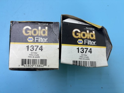 #ad Napa Gold Filter 1374 2 Pack Replacement Oil Filters New $24.99
