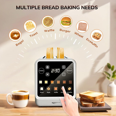 Toaster 4 Slice, Digital Smart Toaster with Touchscreen, Memory Function, Sin...