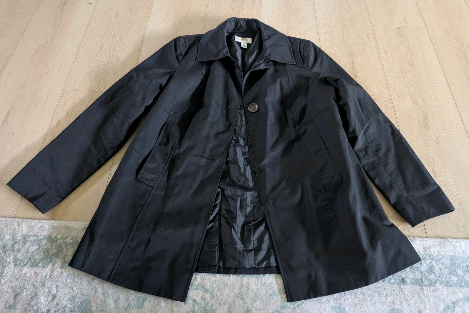 Talbot's Black Basic Outdoor Jacket Size 8  Missi… - image 1