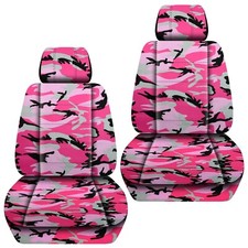 Front Set Car Seat Covers Fits Chevy Silverado 2008-2021 Camouflage 6 Colors