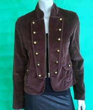 Unique And Beautiful Dark Brown Cotton Jacket Women Size S L