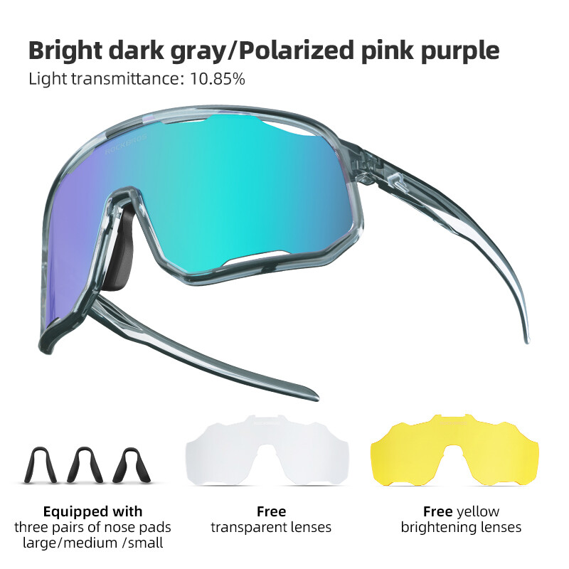 ROCKBROS Polarized Cycling Glasses Bike Glasses MTB Riding TR90 Sport Sunglasses