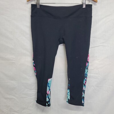 Define PowerHold High-Waisted 7/8 Legging Black Size L Pink Turquoise Print
