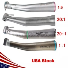 Dental 1:1 20:1 LED Fiber Optic Handpiece 1:5 Contra Angle Low Speed Handpiece