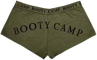 Womens Olive Drab Booty Camp Slim Fit Booty Shorts Underwear Panties Medium M