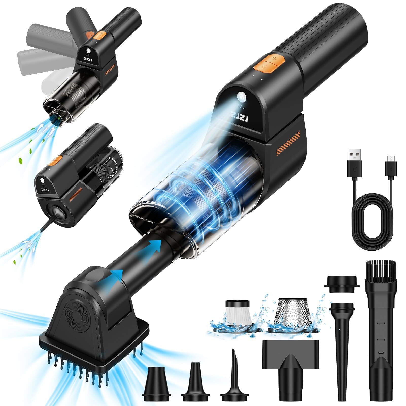 Powerful 35000Pa Pet Hair Handheld Vacuum with Brushless Motor