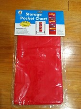 Carson Dellosa Storage Pocket Chart Pocket Chart 5653 10 pockets red hanging