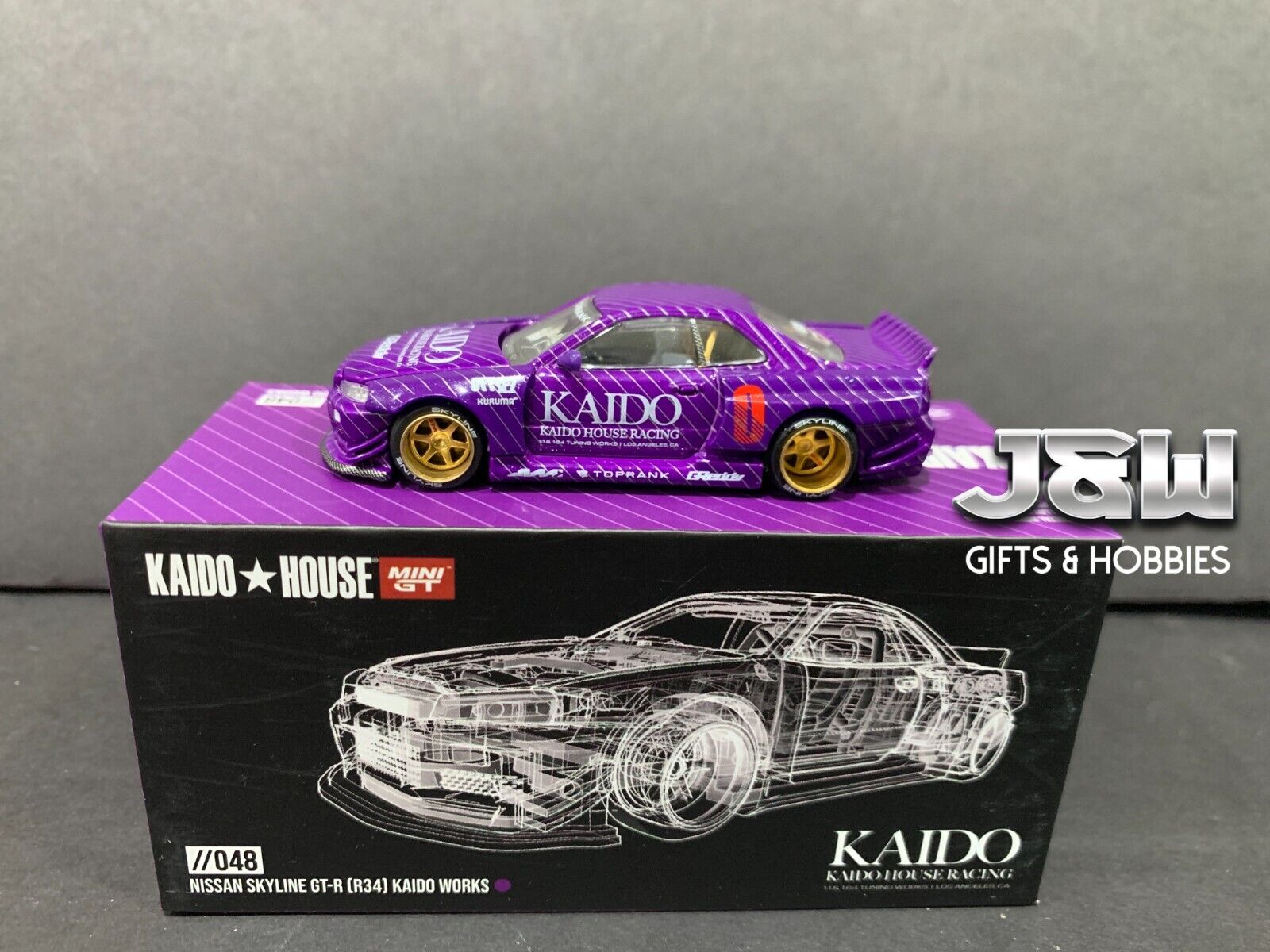 Kaido House x Mini GT Nissan Skyline GT-R R34 Kaido Works V1 KHMG048 1/64  CHASE. - Juicy Lucy's Steakhouse